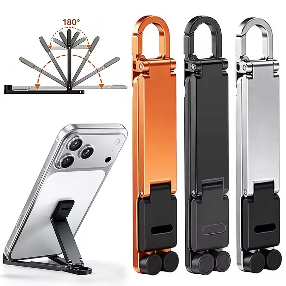 Kickstand Adjustable - 미니 키체인 접이식 휴대폰 뒷면 클립