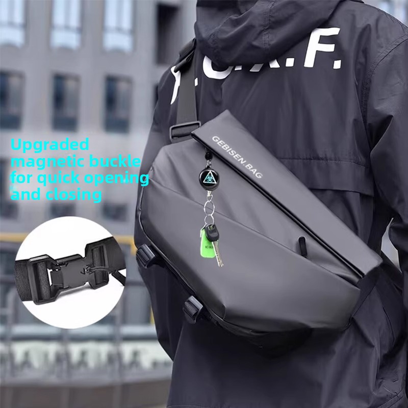 Cycling Commuter Bag - 자석 버클 남성용 크로스바디 백, 통근