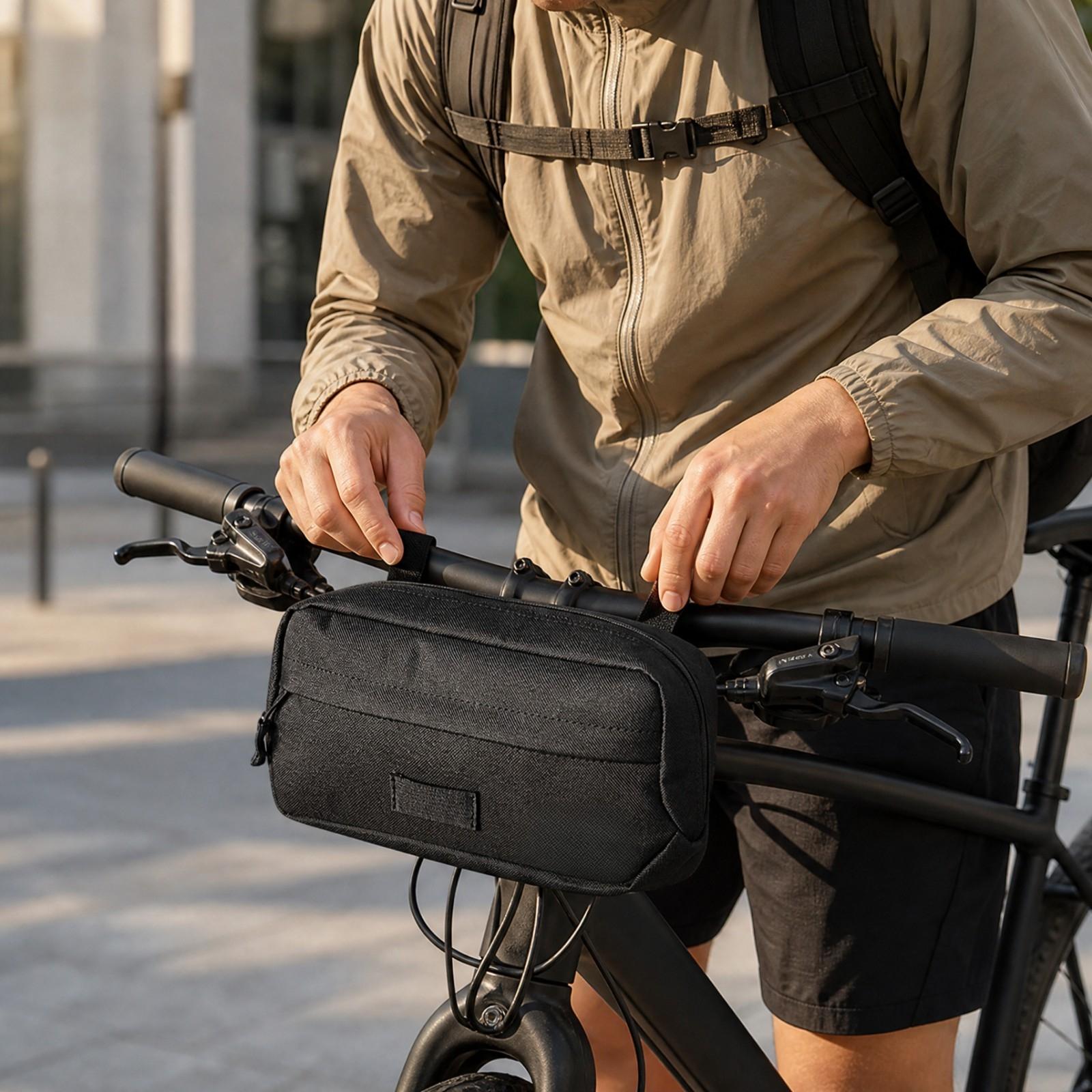 자전거용 허리띠가 달린 컴팩트한 핸들바 파우치, 블랙  - Cycling Commute Essentials 리뷰 및 가격